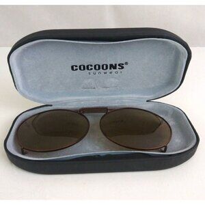 Cocoons Polarized Sunwear Clip-on Sunglasses With Case & Adjustable Bronze Frame